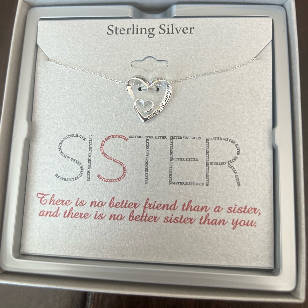 Sterling Silver Sister Necklace